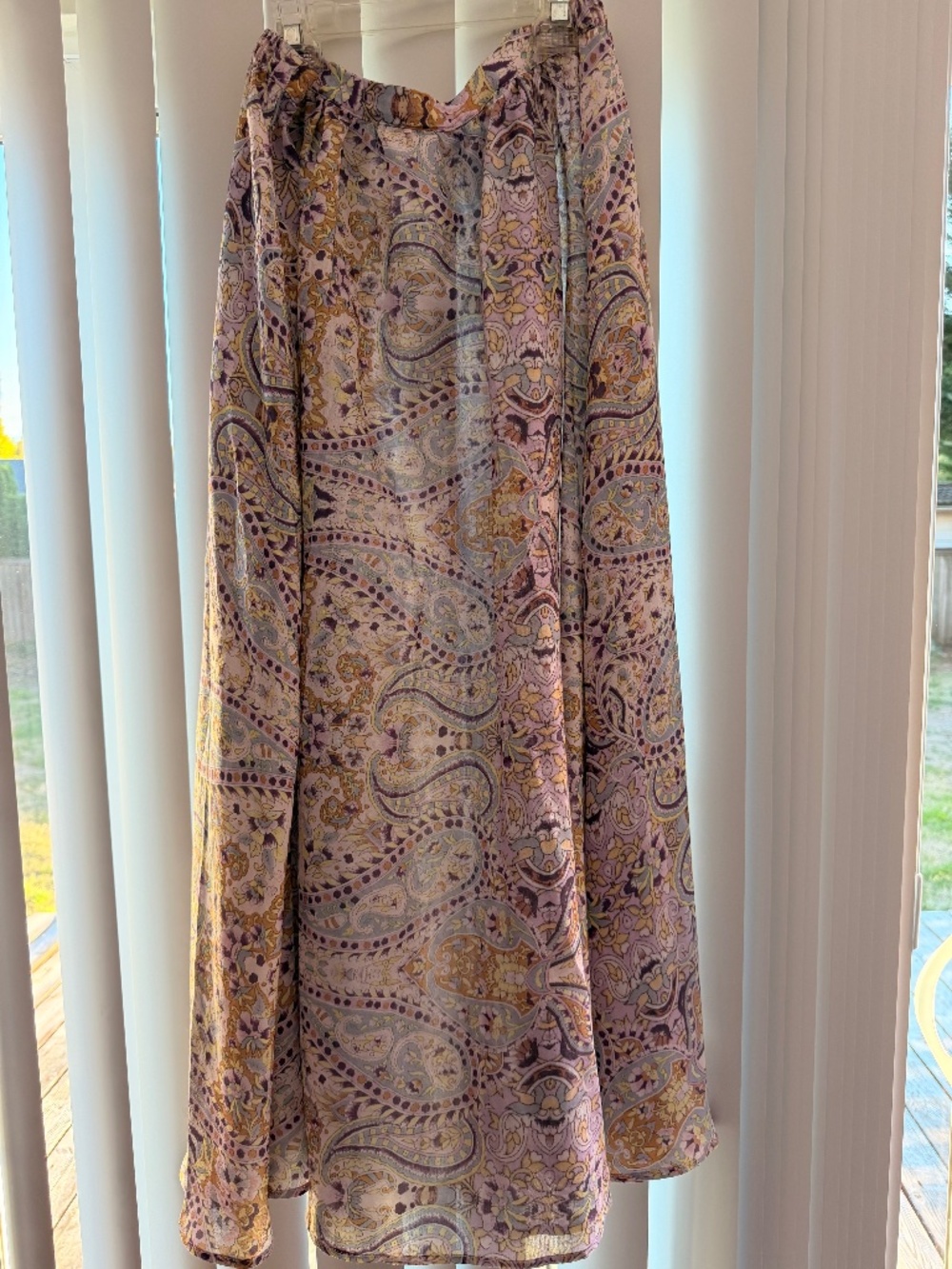 Loose fit maxi skirt elastic waist